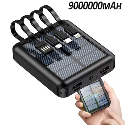 90000000mAh 4-USB Portable Charger Solar Power Bank For Cell Phone • $13.95