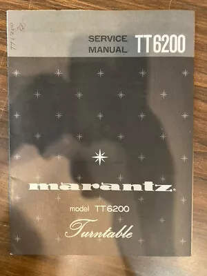 MARANTZ TT620  TT-6200 Turntable Service Manual **ORIGINAL** • $20.99