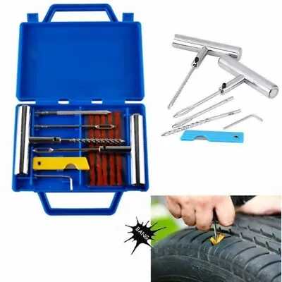 T-Handle Tire Plug Kit 11-Piece Tire Repair Tool Set To Fix Punctures And Plug • $13