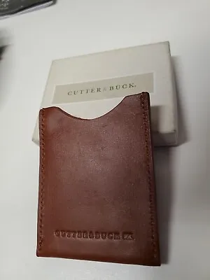 Conrail Cutter & Buck Magnetic  Italian Leather Cardholder Money Clip Wallet • $15