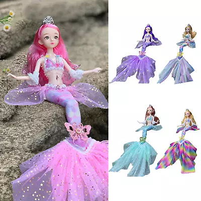 Little Mermaid Doll Toy Classic Fashion Doll Jointed Princess Doll For Kid Girls • £12.19