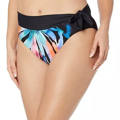 MSRP $73 La Blanca Womens Convertible High Waist Pant Bikini Bottom Black Size 4 • $25.82
