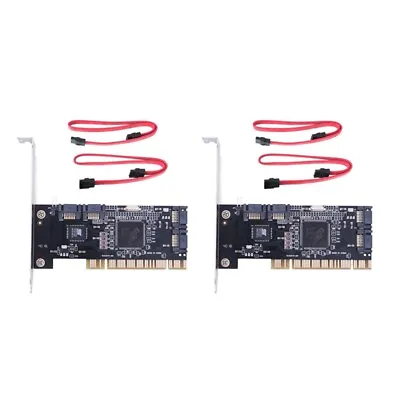 2 Set 4 Ports PCI SATA Raid Controller Internal Expansion Card With Two7205 • £22.79