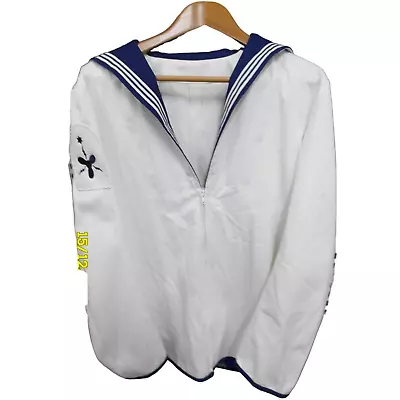 Royal Navy Class 2 II Sailors Jumper Jacket White Blue Collar Sailor Ratings • £16.50