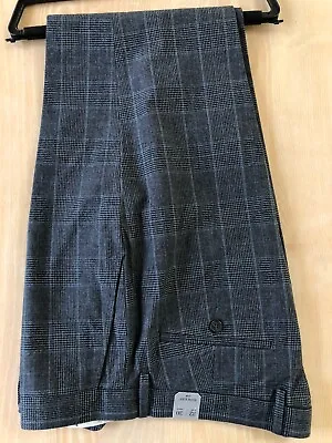 J.Crew Bowery Pant In Glen Plaid Cotton | 32/30 | Grey | 100% Cotton • $65.99