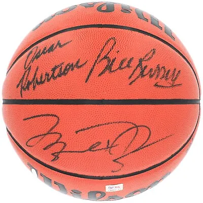 Michael Jordan Bill Russell Magic Johnson Larry Bird Signed Basketball UDA & PSA • $9995