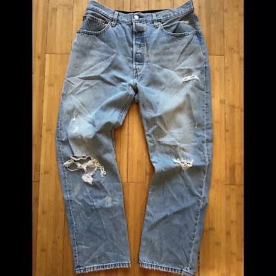 Levis Jeans Straight Leg Regular Blue W30 L26 Big E Vintage • $23.99