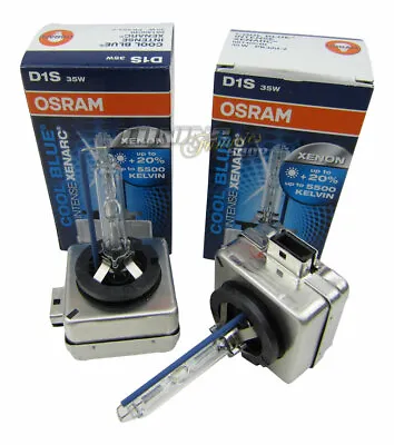 For D1S Socket 2x Original Osram Cool Blue Intense 5000K Xenon Burner Bulb • $165.93