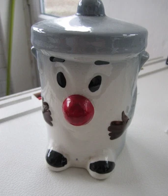 £5 • Buy Vintage Dusty Bin Money Box By R Moss Ltd - Complete With Stopper And Unused