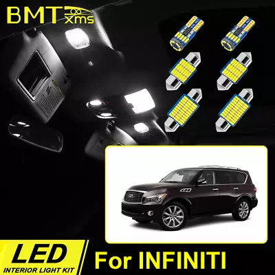 White LED Interior Lights Bulbs Kit For INFINITI QX56 QX80 QX50 G37 M45 ESQ • $11.98