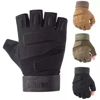 Tactical Men's Military Half Finger Gloves Motorcycle Shooting Fingerless Gloves • $12.99