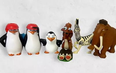 Ice Age & Madagascar McDonalds Scratte Marty Manfred Penguins Happy Meal Toys • $19