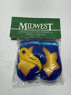 Vintage Midwest Of Cannon Falls Mittens Felt Ornaments Handmade Christmas Winter • $7.20