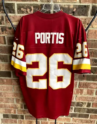 NFL Washington Redskins Clinton Portis 26 Reebok Red Maroon Sewn Jersey Men L +2 • $24.97