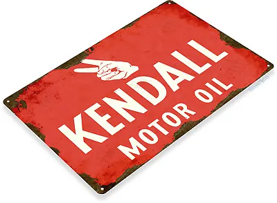 Kendall Motor Oil Logo Gas Station Garage Retro Vintage Art Decor Metal Tin Sign • $17.99