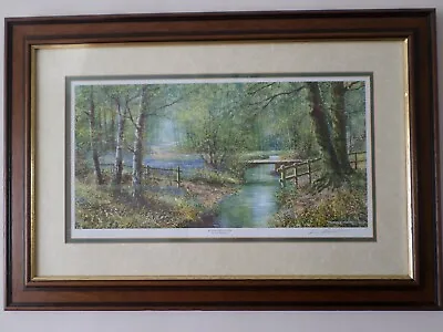 £22.45 • Buy Woodland Stream By Terry Harrison Framed Signed Print 24  X 16½  Picture