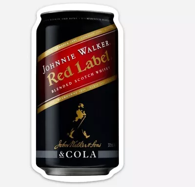 JOHNNIE WALKER RED LABEL & COLA CAN MAGNET FOR BAR FRIDGE (64 Mm X 125 Mm)  • $9.99