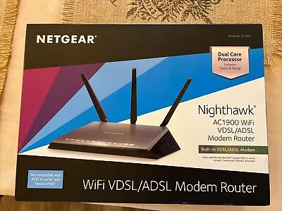 Nether Nighthawk AC1900 WiFi VDSL/ADSL Modem Router • $30