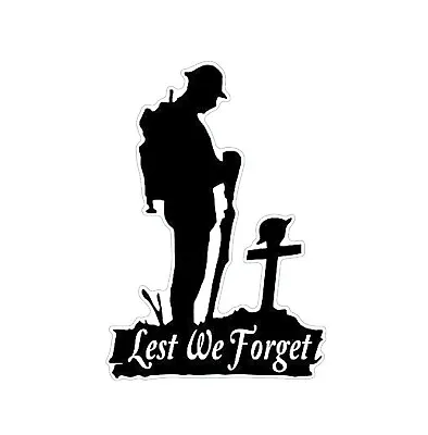 Lest We Forget Remembrance Waterproof Vinyl Stickers Decal Army Navy RAF • £3.19