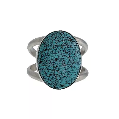 Vintage Southwestern Sterling Silver 925 Double Shank Turquoise Ring Size 7 • $55.20