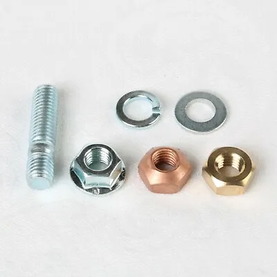 £3.93 • Buy M10 X 40mm Exhaust Manifold Studs Zinc Plated, Flange, Brass Or Copper Nuts