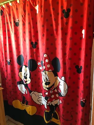 Disney Mickey & Minnie Mouse Classic Shower Curtain Red • $10