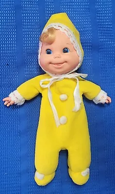 RARE!!!  Vintage 1970 Mattel Yellow Booful Baby Beans Baby Doll Bean Bag 11  • $24