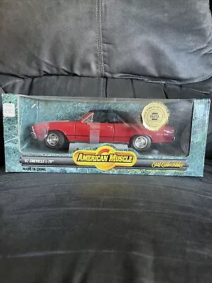 Ertl American Muscle 1:18 1967 Chevelle Ss 396 Ht Diecast! Red/black Top! Nib!! • $73