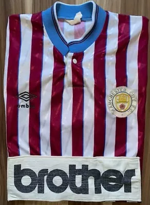 UMBRO Original Man City Manchester City 1988-1990 Away Shirt Adult Medium MCFC • £175