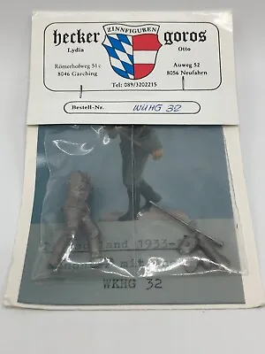 Hecker & Goros 54mm 1/32 White Metal Military Figure German WWII • £9.99