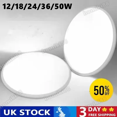 £1.98 • Buy Led Ceiling Light Square Round Panel Down Lights Living Room Bedroom Wall Lamp