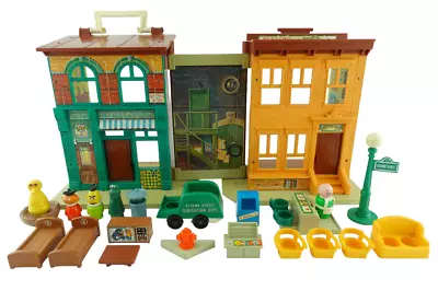 1974 Fisher Price Vintage SESAME STREET Little People House Playset 938 Lot Set • $75