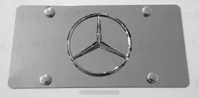 3D Mercedes Benz Front Stainless Steel Finished License Plate Frame Holder • $38.99