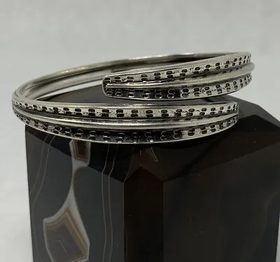 Vintage David Andersen Cuff Bracelet Sterling Silver Modernist Wrap-Around Cuff • $225