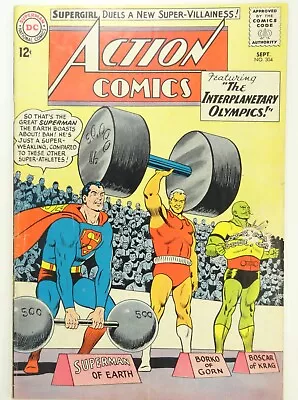 Vintage Dc Action Comics No. 304 (1963) The Interplanetary Olympics • $15