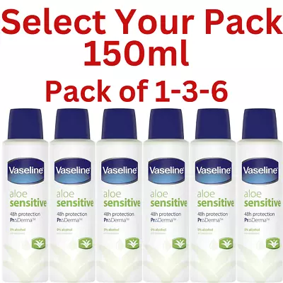 Vaseline ProDerma Aloe Sensitive Anti Perspirant Deodorant For Women 250ml 6pk • £9.49