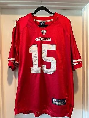 Reebok San Francisco 49ers Michael Crabtree 15 Red Football Jersey NFL Size 50 • $19