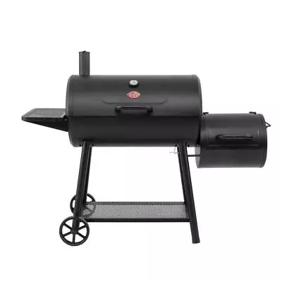 Heavy Duty Charcoal Smoker Grill BBQ Outdoor Offset Smoker Dual Damper Controls • $411.63