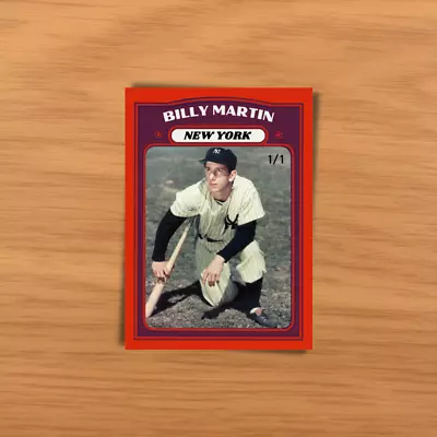 BILLY MARTIN Anselmo Azcano Legacy Art Series Card #72ABMY9 #'d 1/1 • $47.95