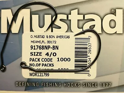 (100) Mustad Ultra Point 28 Degree Jig Hooks (Size 4/0) 91768NP-BN (91768BLN)  • $30