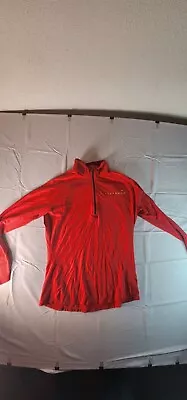 Nike Dri-Fit Mens Red LIVESTRONG Turtle Neck 1/4 Zip Long-Sleeve Large T122 • $11.13