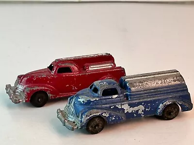 Manoil 1950's Diecast Gasoline And Fire Truck • $19.95