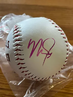 Mike Trout Autographed Angels His #27 Baseball Signed For Me Last Week Pic Proof • $9.27