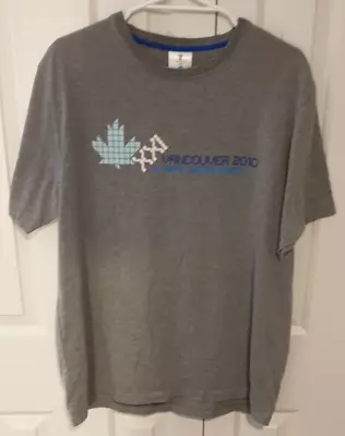 Vancouver Canada 2010 Winter Olympic Games Official T-Shirt Grey Size Mens Large • £10.51