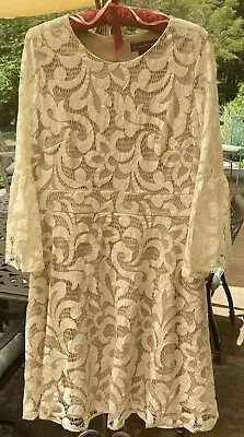 £39.13 • Buy WHITE JESSICA HOWARD Lace Dress, SZ 12, Excellent Condition