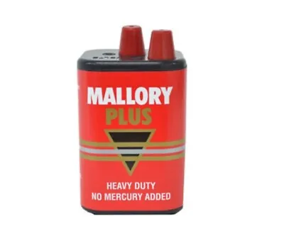 Mallory Plus Heavy Duty 6V Disposable Battery Mercury Free For Lantern/Torch • $17