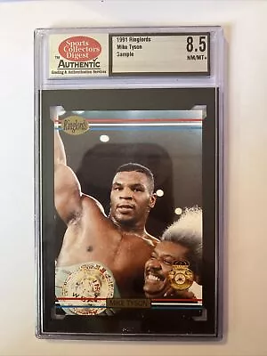 1991 Players International Mike Tyson Ringlords Sample Boxing SCD 8.5 NM-MT • $135