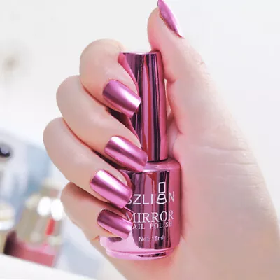 Metallic Nail Polish Magic Mirror Effect Chrome Nail Art Polish Varnish18ml • $1.32