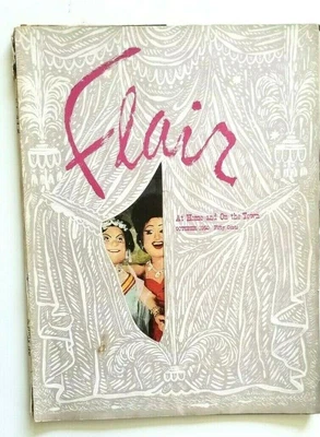 $48 • Buy VTG Flair Magazine October 1950 At Home And On The Town MCM Arts Decor Entertain