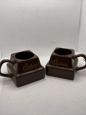 £6.50 • Buy 2x Cadburys Chocolate Chunk Mugs Dairy Milk Piece Shaped Hot Drink Cups Vintage